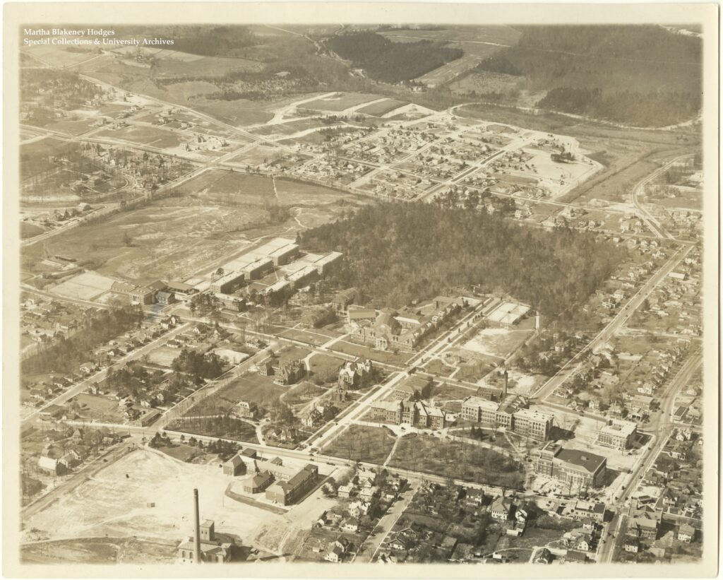 Historical aerial photo of UNCG. Circa 1927.